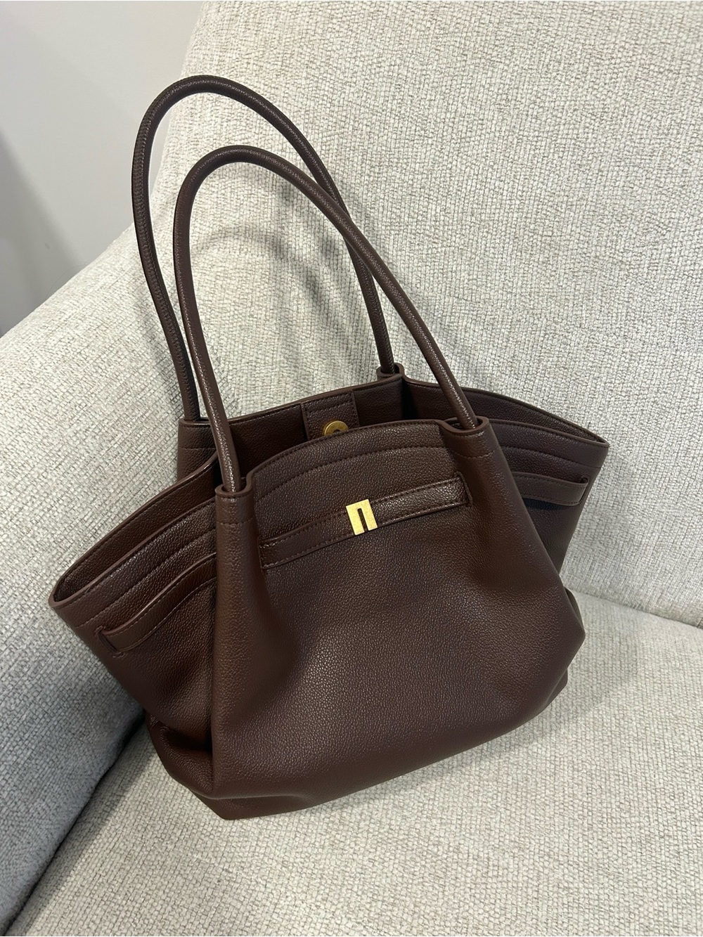 JW Pei Hana Medium Tote Bag in Brown